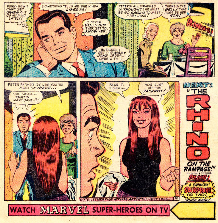 Primeira aparição da Mary Jane, em Amazing Spider-Man # 42