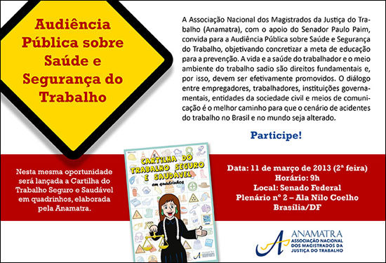 Cartilha do Trabalho Seguro e Saudável