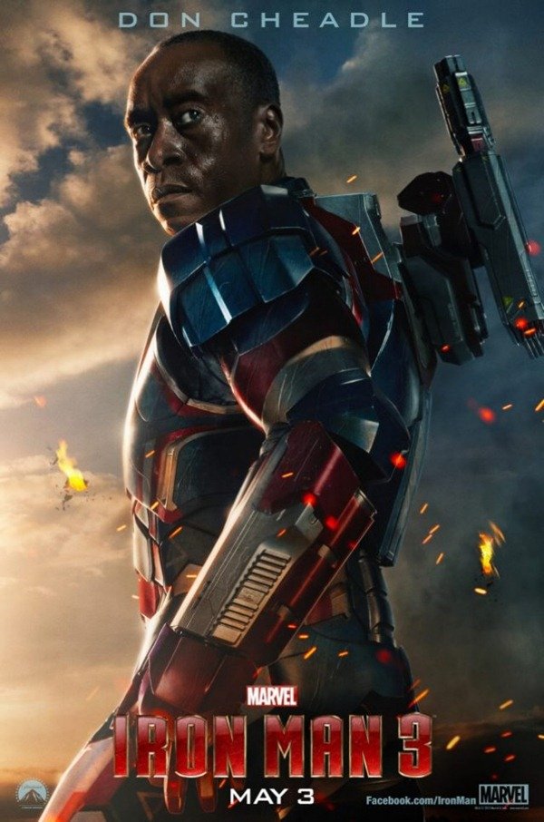 Cartaz do patriota de Ferro em Homem de Ferro 3