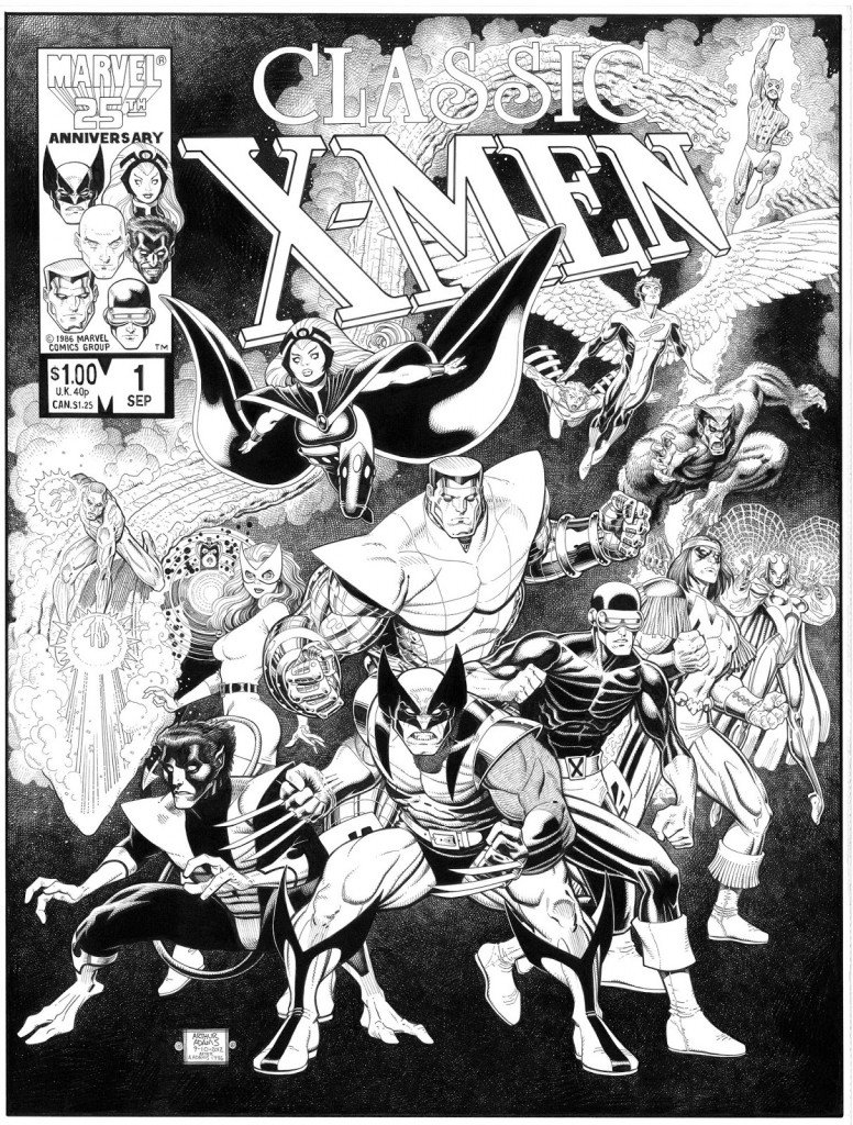 Capa de Classic X-Men # 1, recriada por Arthur Adams, em 2012