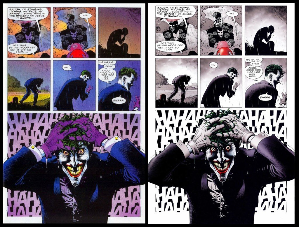 Comparação das duas versões de Batman - A Piada Mortal