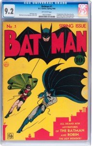 Batman # 1, com graduação 9,2, do CGC