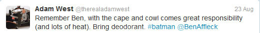 Tweet de Adam West