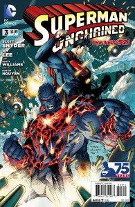 Capa de Superman Unchained # 3 -  versão original, de Jim Lee