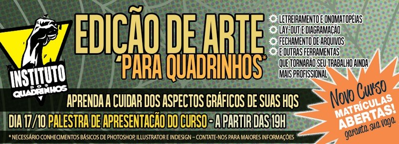 Palestra sobre edição de arte para HQs Palestra sobre edição de arte para HQs