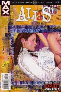 Capa de Alias # 2, revista estrelada por Jessica Jones