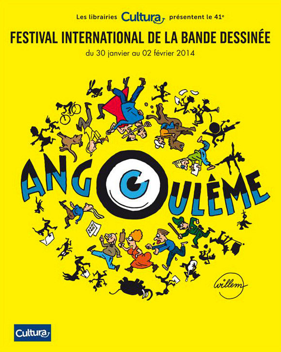 Cartaz de Willem para o 41o. Festival Internacional de Quadrinhos de Angoulême