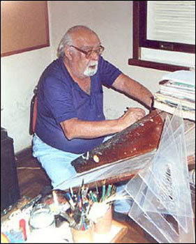 Flavio Colin em seu estúdio