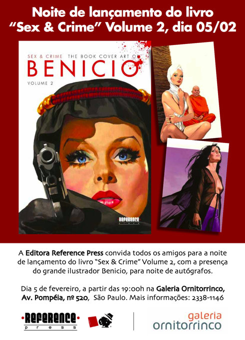 Lançamento de Sex & Crime – The Book Cover art of Benicio – Volume 2 Lançamento de Sex & Crime – The Book Cover art of Benicio – Volume 2