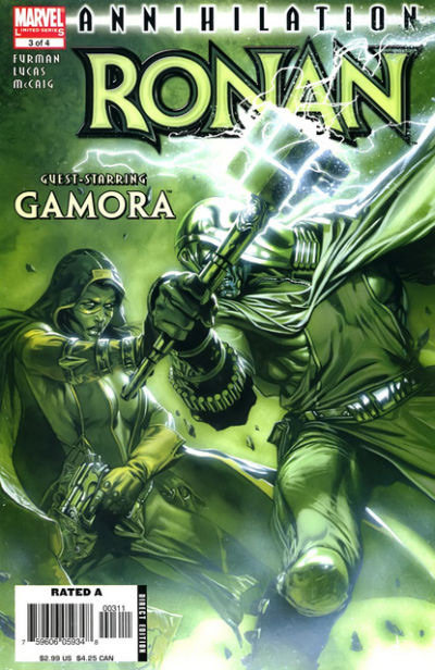 Gamora e Ronan, na capa de Ronan # 3