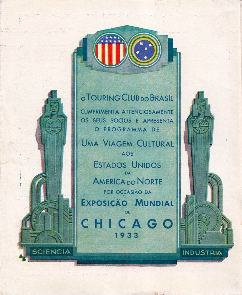 Capa Interna do guia sobre a Exposição Internacional de Chicago