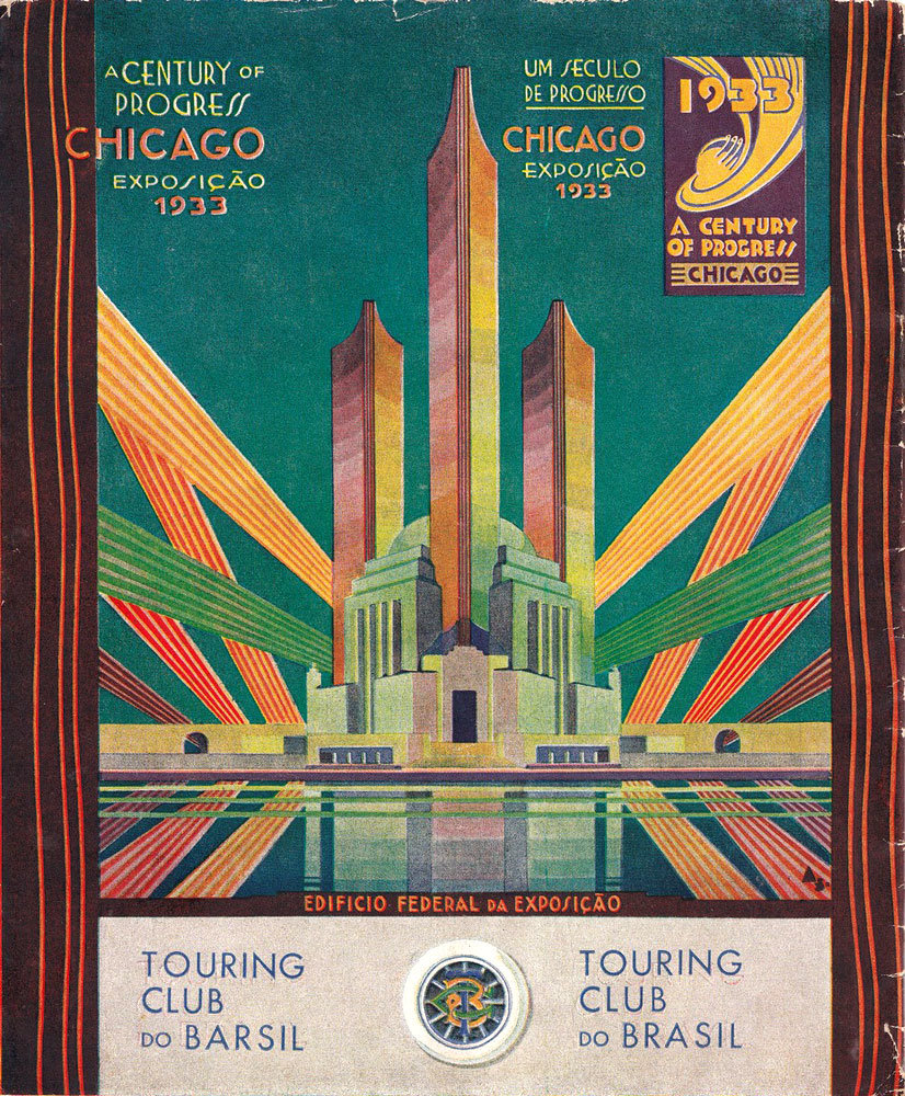Contra-capa do guia sobre a Exposição Internacional de Chicago