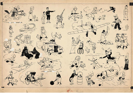 Arte de Hergé vendida em leilão