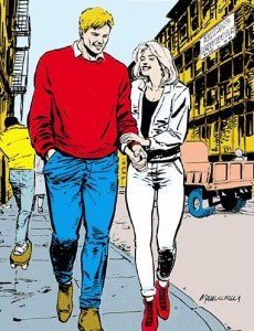Matt Murdock e Karen Page, por David Mazzuchelli