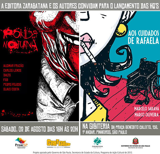 Ronda noturna e Aos cuidados de Rafaela na Gibiteria Ronda noturna e Aos cuidados de Rafaela na Gibiteria