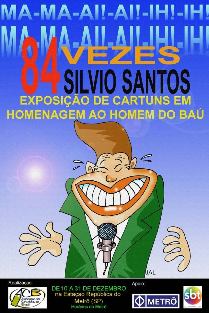 Cartaz expo silvio Santos com logos