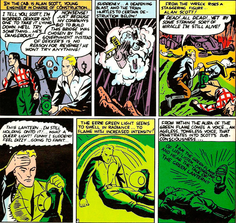 Origem do Lanterna Verde publicada em All-American Comics # 16