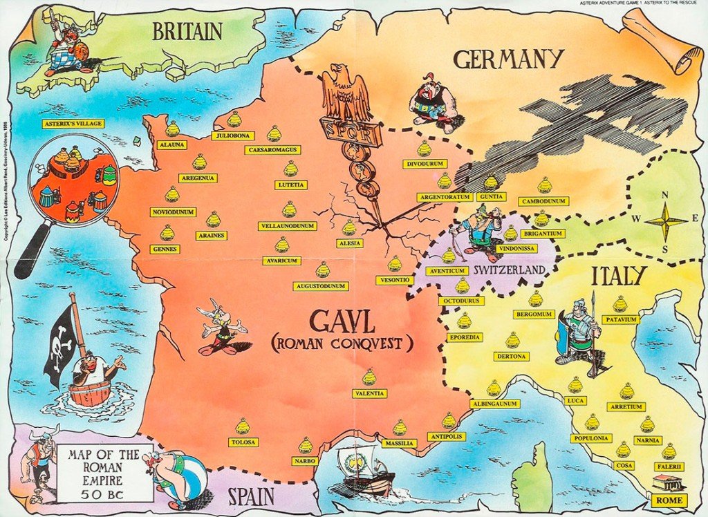 Mapa do mundo de Asterix