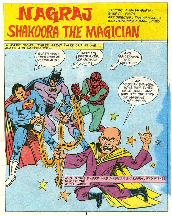 Crossover de Nagraj com super-heróis
