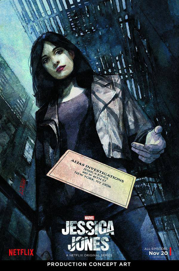 Cartaz de Jessica Jones, de Alex Mmaleev Cartaz de Jessica Jones, de Alex Mmaleev