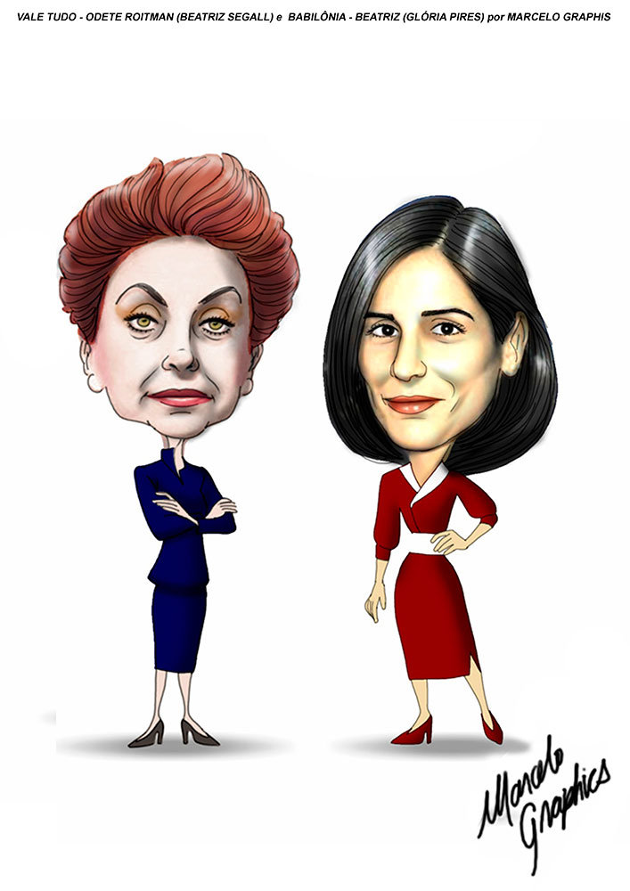 Beatriz Segall e Gloria Pires, por Marcelo Graphis