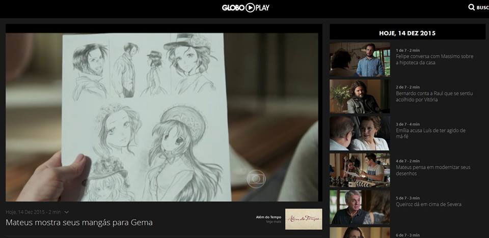 Cena da novela Além do Tempo Cena da novela Além do Tempo