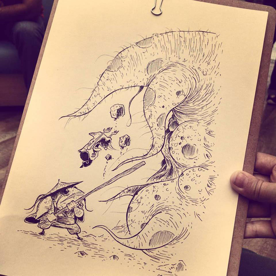 Arte original de O Mundo de Yang Arte original de O Mundo de Yang